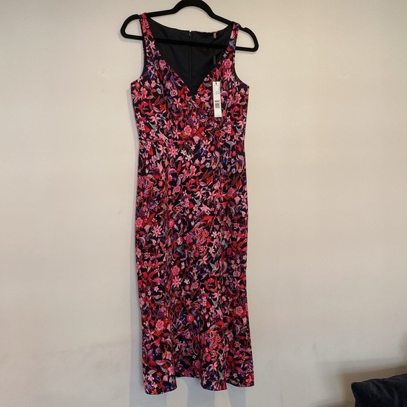 NWT ELIE TAHARI Yirma Floral Sleeveless Dress in Bright Petunia, Size 4 - Picture 2 of 15
